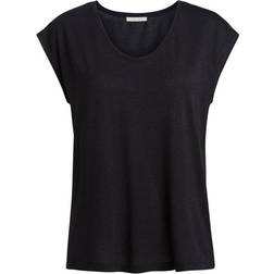 Pieces Billo Tee Lurex T-shirt - Zwart