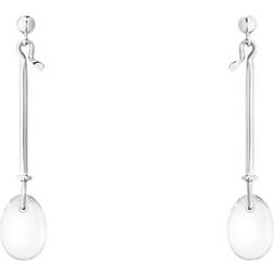 Georg Jensen Dew Drop Earrings - Silver/Rock Crystals