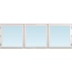 SP Fönster Lingbo Trä Sidohängt fönster 3-glasfönster 248x88cm