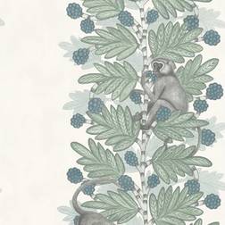 Cole & Son Streifentapete Acacia von White/ Green/ Blue verde/verde chiaro