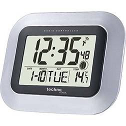 Technoline ws 8005 horloge radio-pilotée argent noir