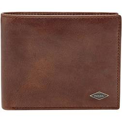 Fossil Ryan RFID Large Coin Pocket Bifold - Dark Brown