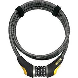 OnGuard Cerradura de cable Combo Akita-185cmx12mm Noir