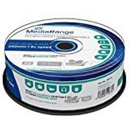 MediaRange DVD+R 8.5GB 8x Spindle 25-Pack Wide Inkjet