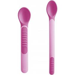 Mam Heat Sensitive Spoon & Cover cubiertos con puntas sensibles al calor 3uds