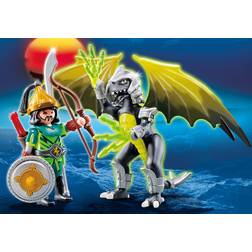 Playmobil Drago Fulmine con Guerriero