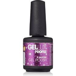 Salon System Gellux Gel Nail Polish Magenta Sparkles 15ml