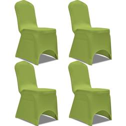 vidaXL 131417 4pcs Stolsöverdrag Vit, Grön