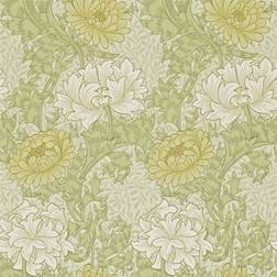 Morris & Co Tapete Chrysanthemum Pale Olive verde