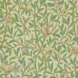 Morris & Co Tapete Bird Pomegranate von Bayleaf/ Cream verde