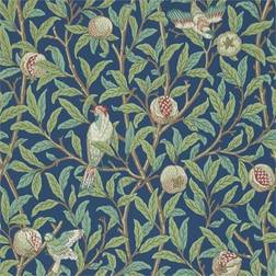 Morris & Co Tapete Bird Pomegranate von Blue/ Sage blu