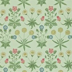 Morris & Co Tapete Daisy von Pale Green/ Rose verde