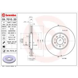 Brembo Coated Disc Line 09.7010.21 1 Pièce