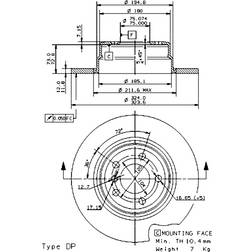 Brembo Coated Disc Line 08.7019.81 1 Pièce