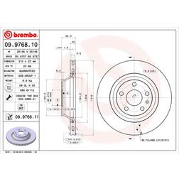 Brembo 09.9768.11 Coated Disc Line