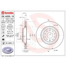 Brembo 09.A200.11 310 22 5 Ventilé De L'Intérieur Revêtu À Haute Teneur En Carbone