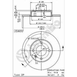 Brembo 08.2631.34 Disque de frein 1 Pièce