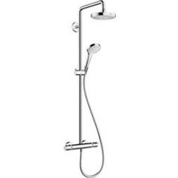 Hansgrohe Croma Select S 180 Showerpipe 2jet Vit, Krom