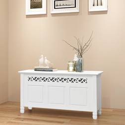 vidaXL Banc De Rangement En Style Baroque PFDM Blanc Banc