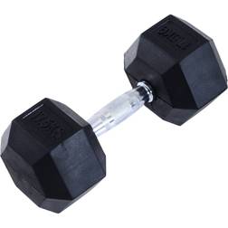 Homcom Rubber Hexagonal Dumbbell 17.5kg