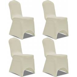 vidaXL 131410 4pcs Loose Chair Cover Cream