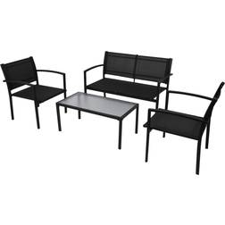 vidaXL 42162 Loungeset, 1 Bord inkl. 2 Stolar & 1 Soffor