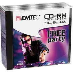 Emtec CD-RW 700MB 12x Jewelcase 5-Pack