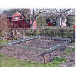 Halls Greenhouses Popular 66 Foundation 3.8m² Rostfritt stål, Aluminium