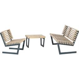 Plus Siesta 196160-12 Caféset, 1 Bord inkl. 2 Stolar