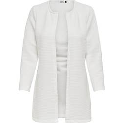 Only Leco Long Loose Cardigan - White/Cloud Dancer