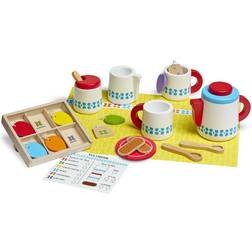 Melissa & Doug Wooden Steep & Serve Tea Set