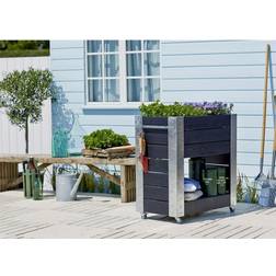 Plus Cubic Blomsterkasse m/Hylde Plantekasse