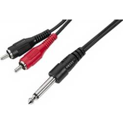 Monacor 2RCA-6.3mm 3m