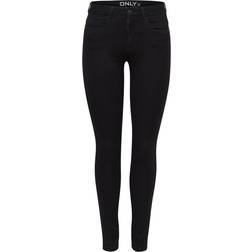 Only Royal Reg Skinny Fit Jeans - Black/Black