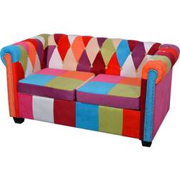 vidaXL Chesterfield Multicolor Soffa 145.5cm 2-sits
