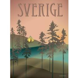 Vissevasse Sverige Skoven Plakat 30x40cm