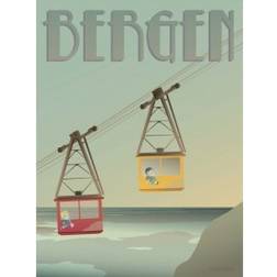 Vissevasse Bergen Ulriken Plakat 50x70cm