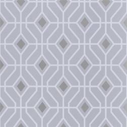 Designers Guild Gittertapete Laterza von Platinum grigio/argento