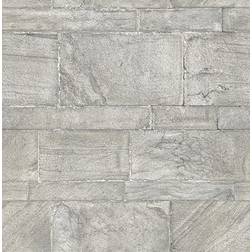 Decorline Tapetti Fine Decor Trilogy Stone Block Wall, vaaleanharmaa