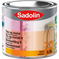 Sadolin 70 Træmaling, Metalmaling Hvid 0.5L