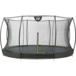 Exit Toys Trampoline enterré Silhouette ø427cm avec filet de sécurité vert