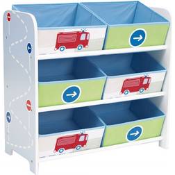 Hello Home Trucks N Tractors 6 Bin Storage