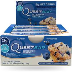 Quest Nutrition Protein Bar Blueberry Muffin 60g 12 stk