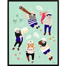 Michelle Carlslund Plakat Sailor Friends 30x40cm