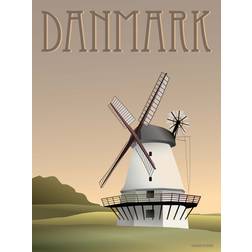 Vissevasse Danmark Møllen Plakat 50x70cm