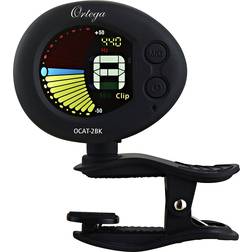 Ortega Guitars Clip-On Headstock Tuner/Metronome, Mic & Vibration Sensor, Black