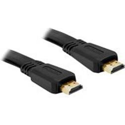 DeLock Flat HDMI - HDMI High Speed with Ethernet 2m