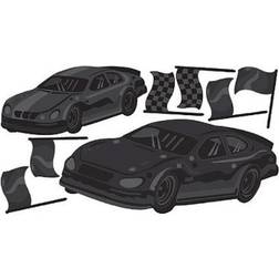 Wallies Fast Cars Chalkboard Mural