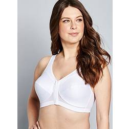 Glamorise Front-Close Posture Back Support Bra - White