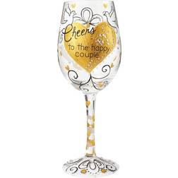 Lolita Cheers Happy Couple White Wine Glass, Red Wine Glass 45cl